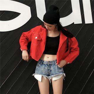 Open Front Denim Jacket