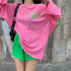Lettering Long-sleeve T-shirt / Shorts