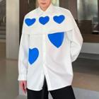 Set: Heart Print Shirt + Cape