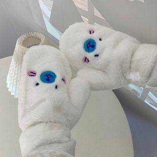 Cartoon Fluffy Mittens