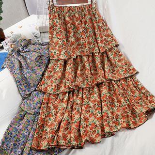 Floral Tiered Skirt