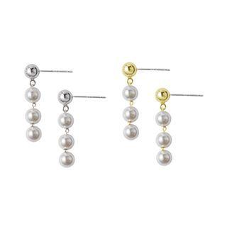 Swarovski-pearl Tier Earrings