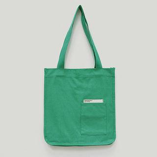 Pocket-patch Canvas Shopper Bag
