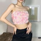 Floral Textured Tube Top