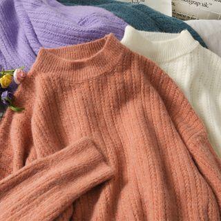Drop-shoulder Plain Sweater In 6 Colors