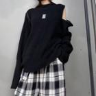 Mock-turtleneck Logo Sweater Black - One Size