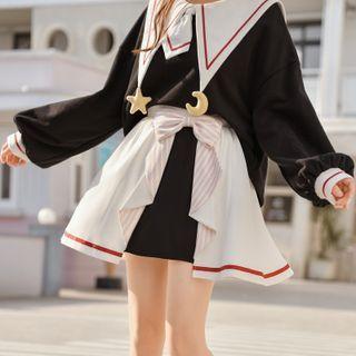 Bow Panel Mini A-line Skirt