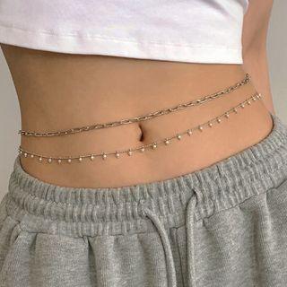 Layered Chain Belt Silver - One Size