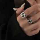 Checker Alloy Open Ring (various Designs)