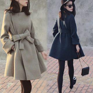 Bow Knit Coatdress