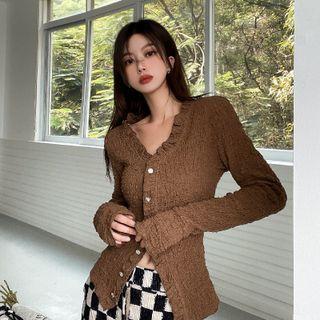 Lettuce Edge Button-up Blouse