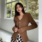 Lettuce Edge Button-up Blouse