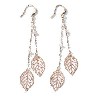 Alloy Leaf Fringed Earring 1 Pair - Alloy Leaf Fringed Earring - One Size