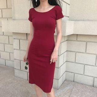 Plain Midi Bodycon Dress (various Designs)
