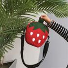 Strawberry-shaped Canvas Crossbody Bag Red - One Size