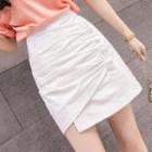 Irregular Shirred A-line Skirt