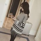 Fringed Striped Sweater