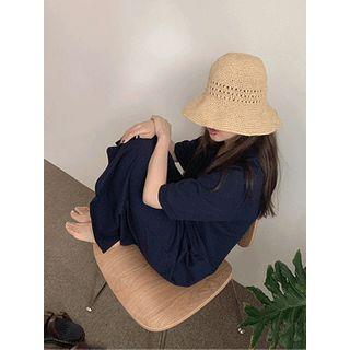 Half-placket Long Polo Dress