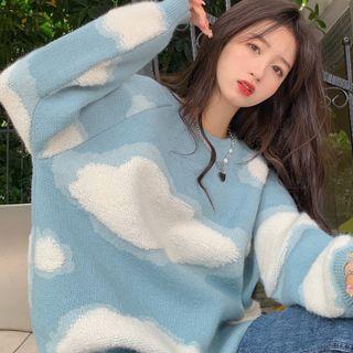 Oversize Cloud Round-neck Sweater