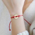 Coin Red String Bracelet As Shown In Figure - One Size