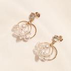 Loop Dangle Earring 1 Pair - S925 Silver - Gold - One Size