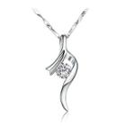 925 Sterling Silver Cz Crystal Pendant (with 45cm Necklace)