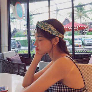 Faux Leather Criss Cross Headband