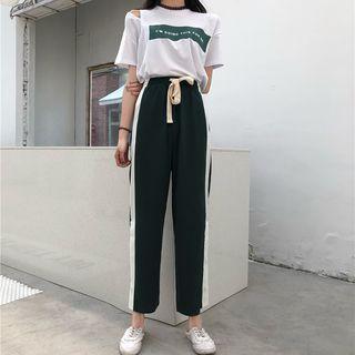 Short-sleeve T-shirt / Wide Leg Sweatpants