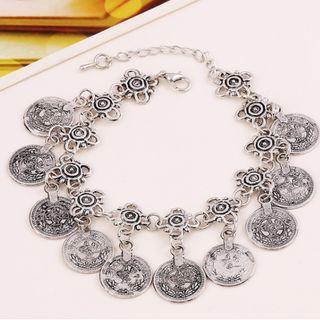 Coin Bracelet Silver - One Size