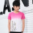 Gradient Print Short-sleeve T-shirt