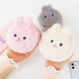 Furry Cartoon Rabbit Round Pouch