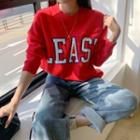 Drop-shoulder Letter Jacquard Sweater