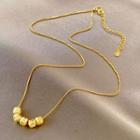 Beaded Chain Necklace Gold - One Size