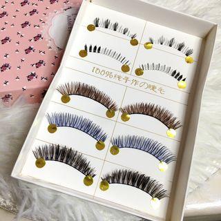 False Eyelashes (5 Pairs) (assorted Designs) As Shown In Figure - One Size