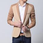 Two-tone Single-button Blazer