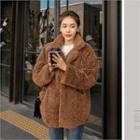 Open-front Sherpa-fleece Jacket