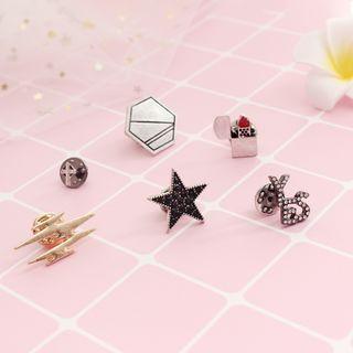 Set Of 6: Brooch Pins (various Designs)