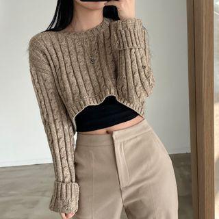 Crop Knit Top / Spaghetti Strap Top