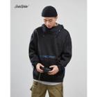 Stand-collar Drawstring Hoodie