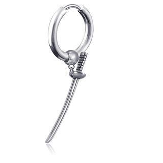 Sword Earring 1 Pc - Silver - One Size