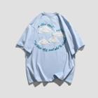 Lettering Cloud Print T-shirt