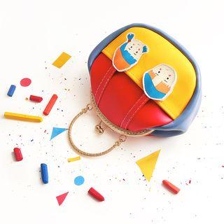 Chain Strap Applique Crossbody Bag As Shown In Figure - One Size