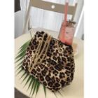 Chain-strap Leopard Bucket Bag