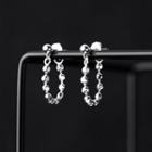 Chain Sterling Silver Ear Stud 1 Pair - S925 Silver - Silver - One Size