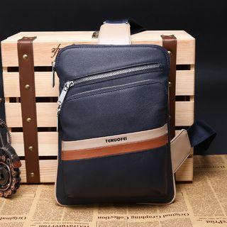 Genuine-leather Square Slingback Bag