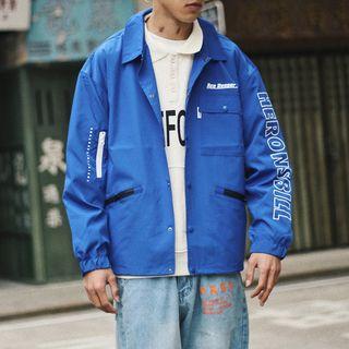 Couple Matching Letter Buttoned Jacket