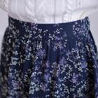 Ruffle-hem Floral Pattern Chiffon Miniskirt