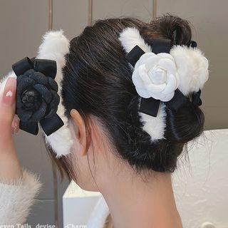 Flower Fleece Hair Claw