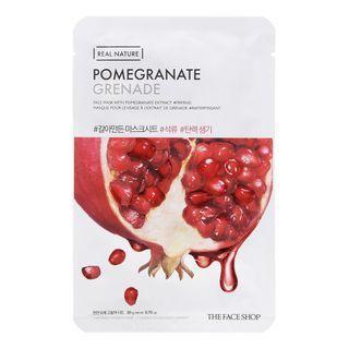 The Face Shop - Real Nature Face Mask 1pc (20 Types) 20g Pomegranate