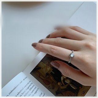 Stone Ring Jz256 - Silver - One Size